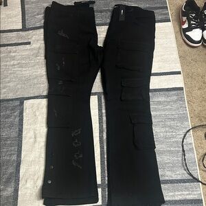 Zara Black Cargo Jeans for Men